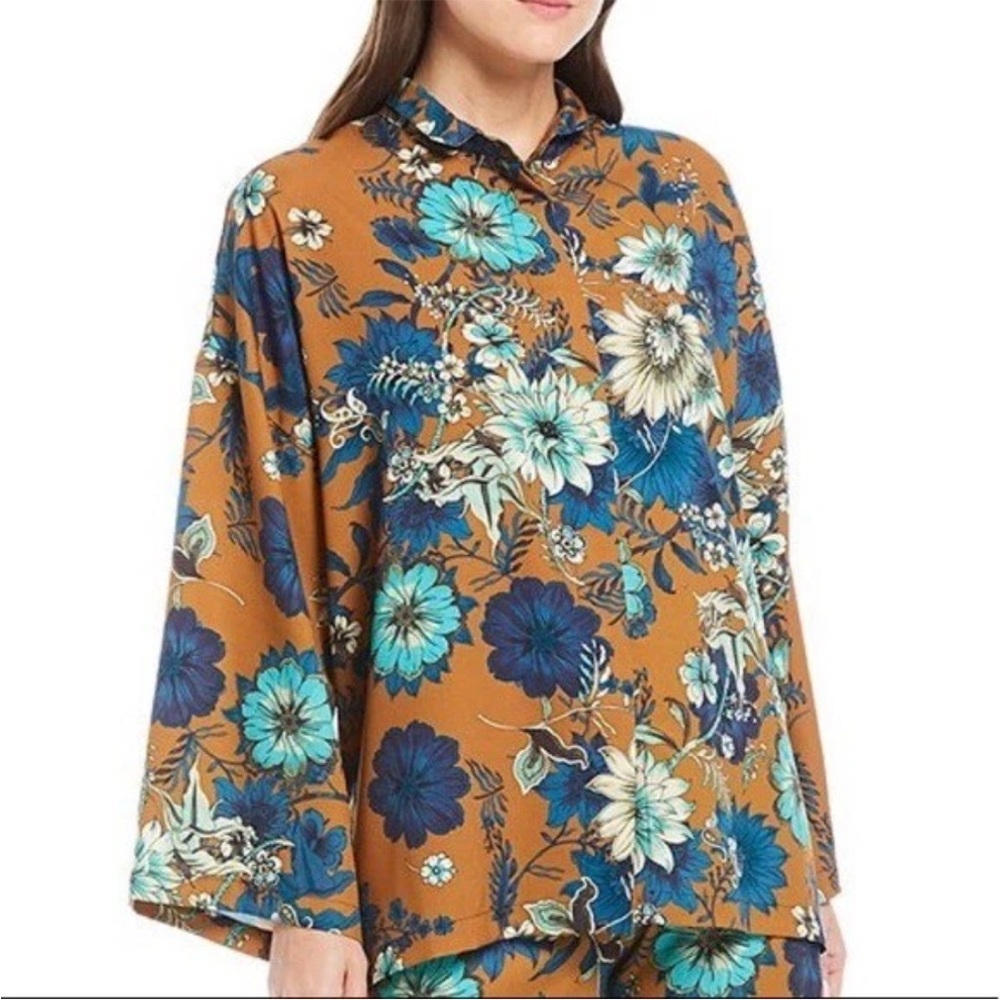 Bryn Walker Small Alabama Shirt Belagio Floral Print Oversized Top
